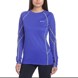 Marmot Thermal Base Layer Long Sleeve Athletic Outdoor Purple Size Small